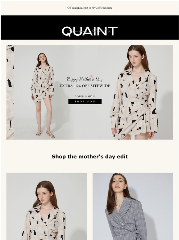  15% OFF EVERYTHING Find Something Special For MomCode:HMD15