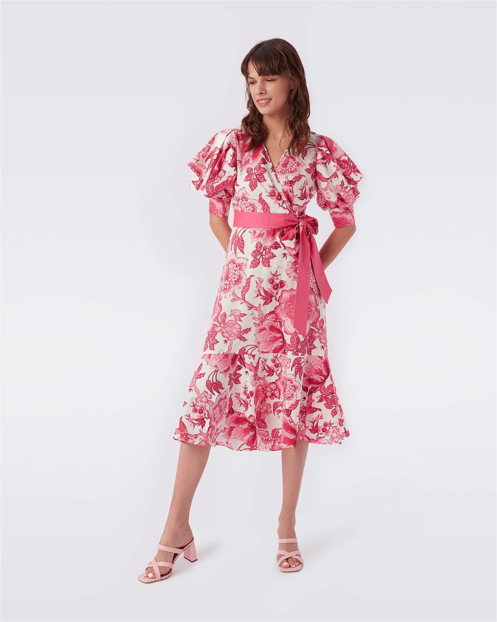 Image of Annabeth Faux-Wrap Cotton Poplin Dress