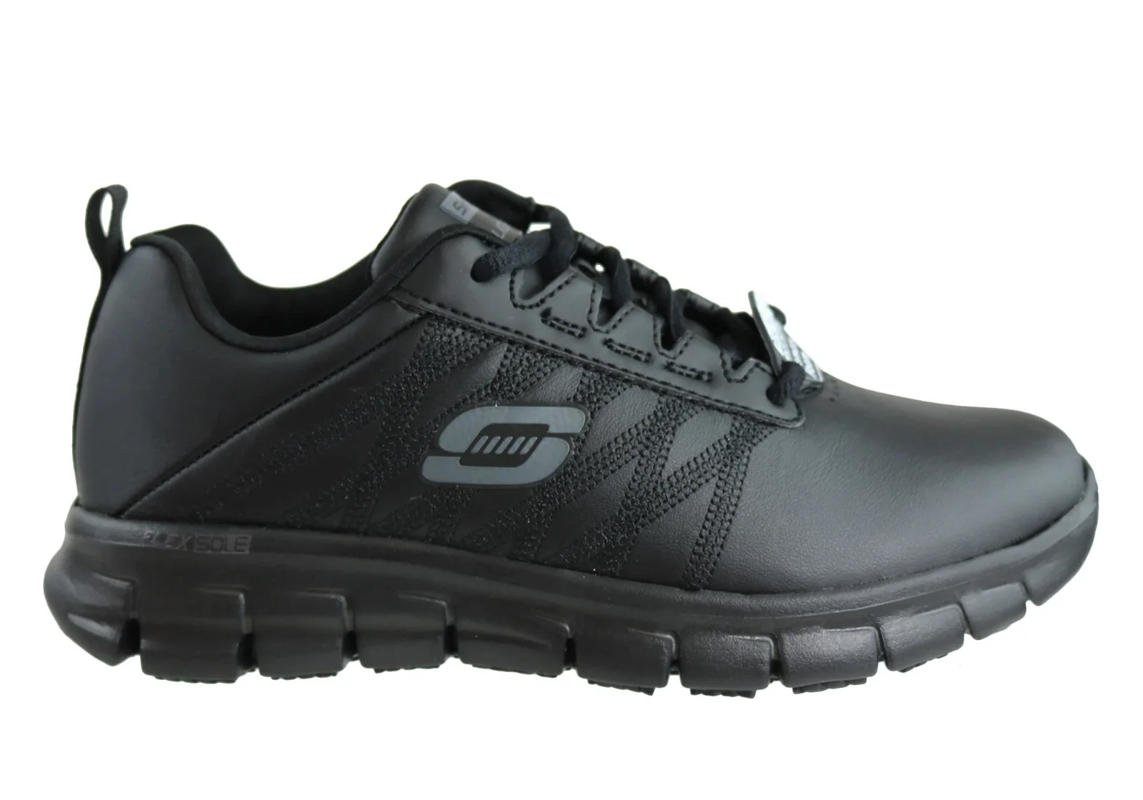 Image of Skechers Womens Sure Track Slip Resistant Leather Work Shoes
