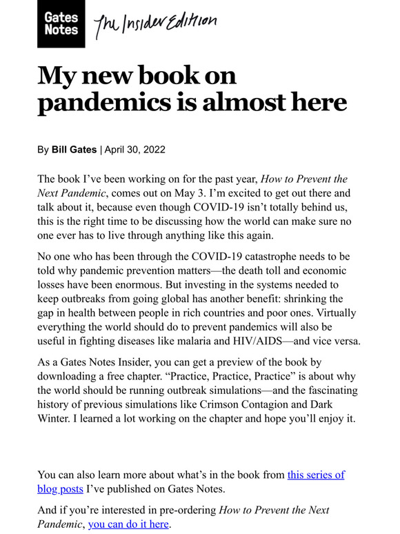 My new book on pandemics is almost here