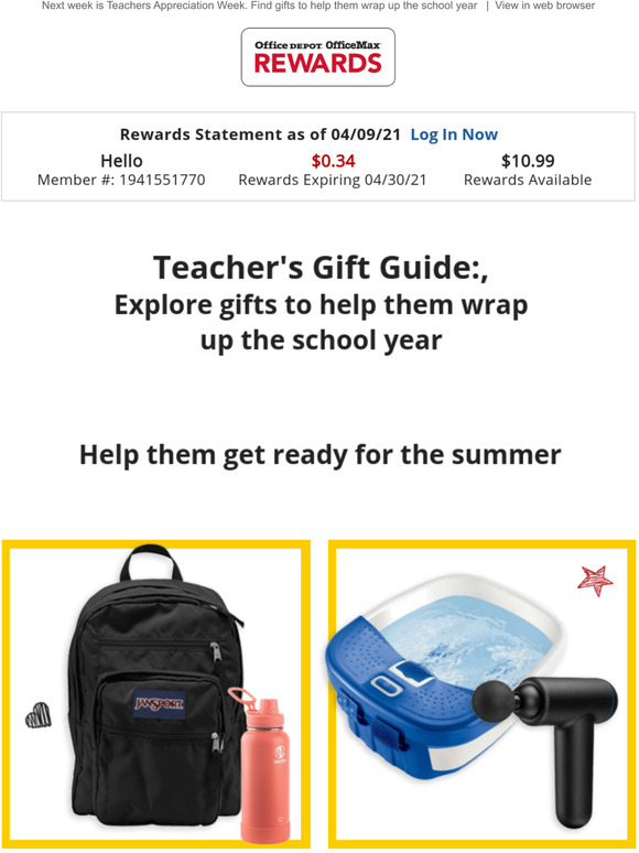 Office Depot® OfficeMax® Celebrate Teachers and all they do Milled