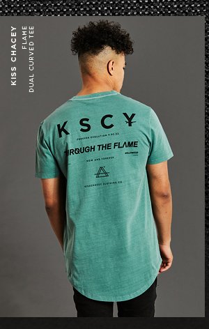 Flame Dual Curved T-Shirt Pigment Trellis