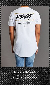 Lost Prophets Dual Curved T-Shirt White