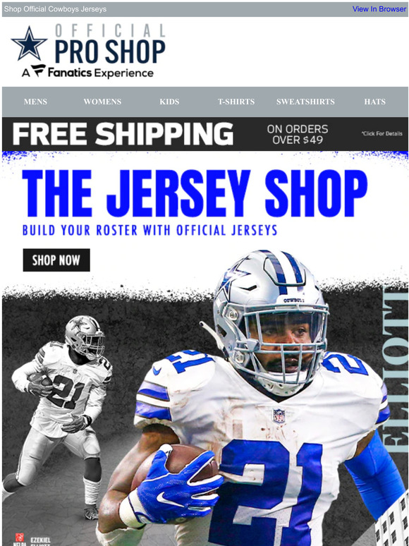 Dallas Cowboys Pro Shop - Shop over 100 official #DallasCowboys sideline  styles from past seasons including shirts, jerseys, hats & cold weather gear:  dcps.co/sideline81d85