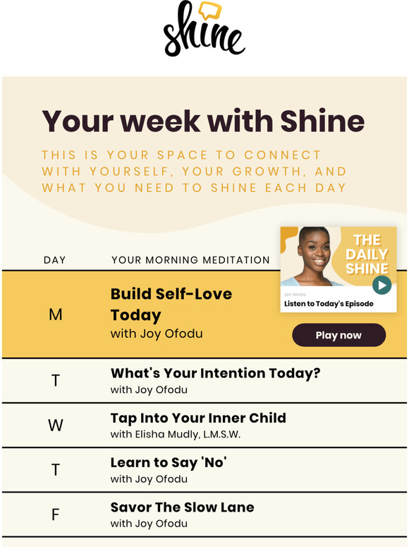 Start your Monday with self-love, -