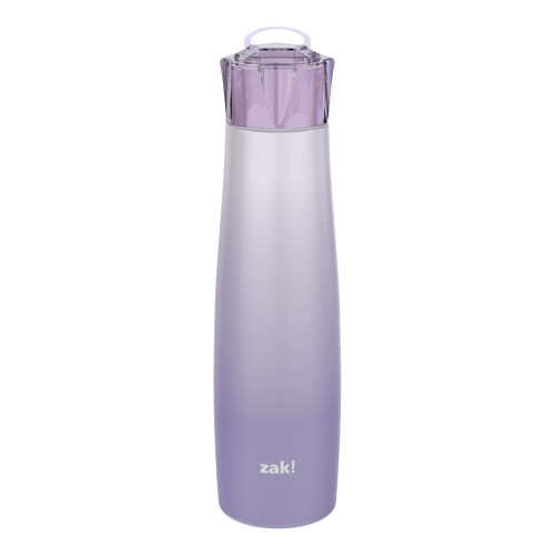 Zak Designs 20oz Stainless Steel Water Bottle with Antimicrobial Spout - Ombre Lavender