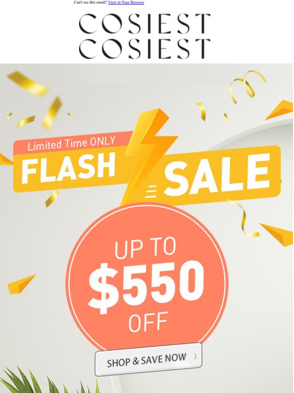 FLASH SALE : More items up to $550 off