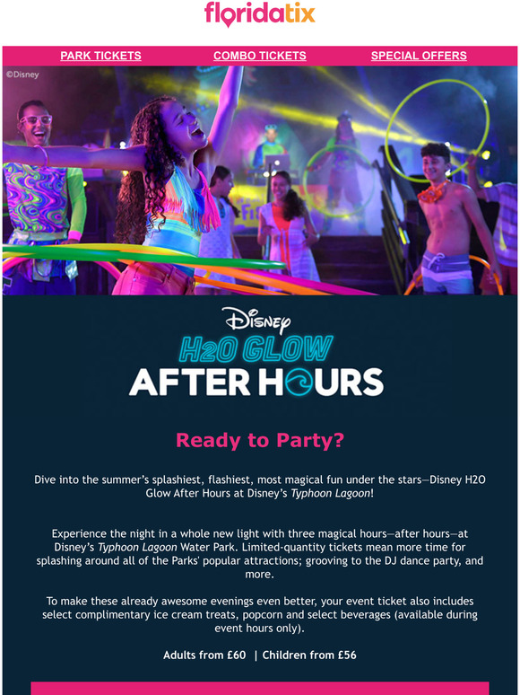 FloridaTix H20 Glow Nights is BACK at Walt Disney World Resort! Milled