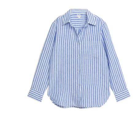 Linen Shirt Blue/white