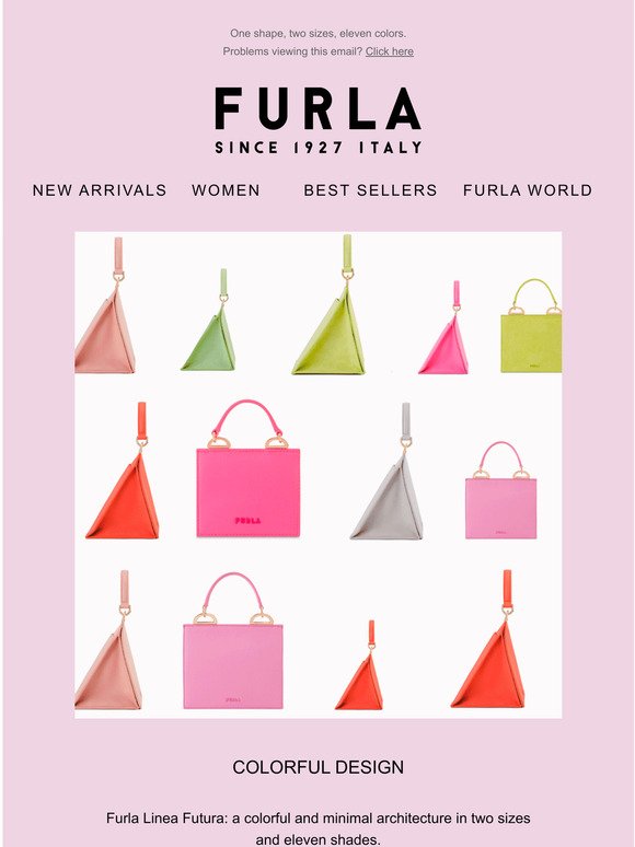 Furla: Your world fits the Furla Net | Milled