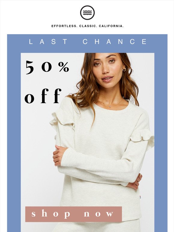 LAST CHANCE to get 50% OFF! 