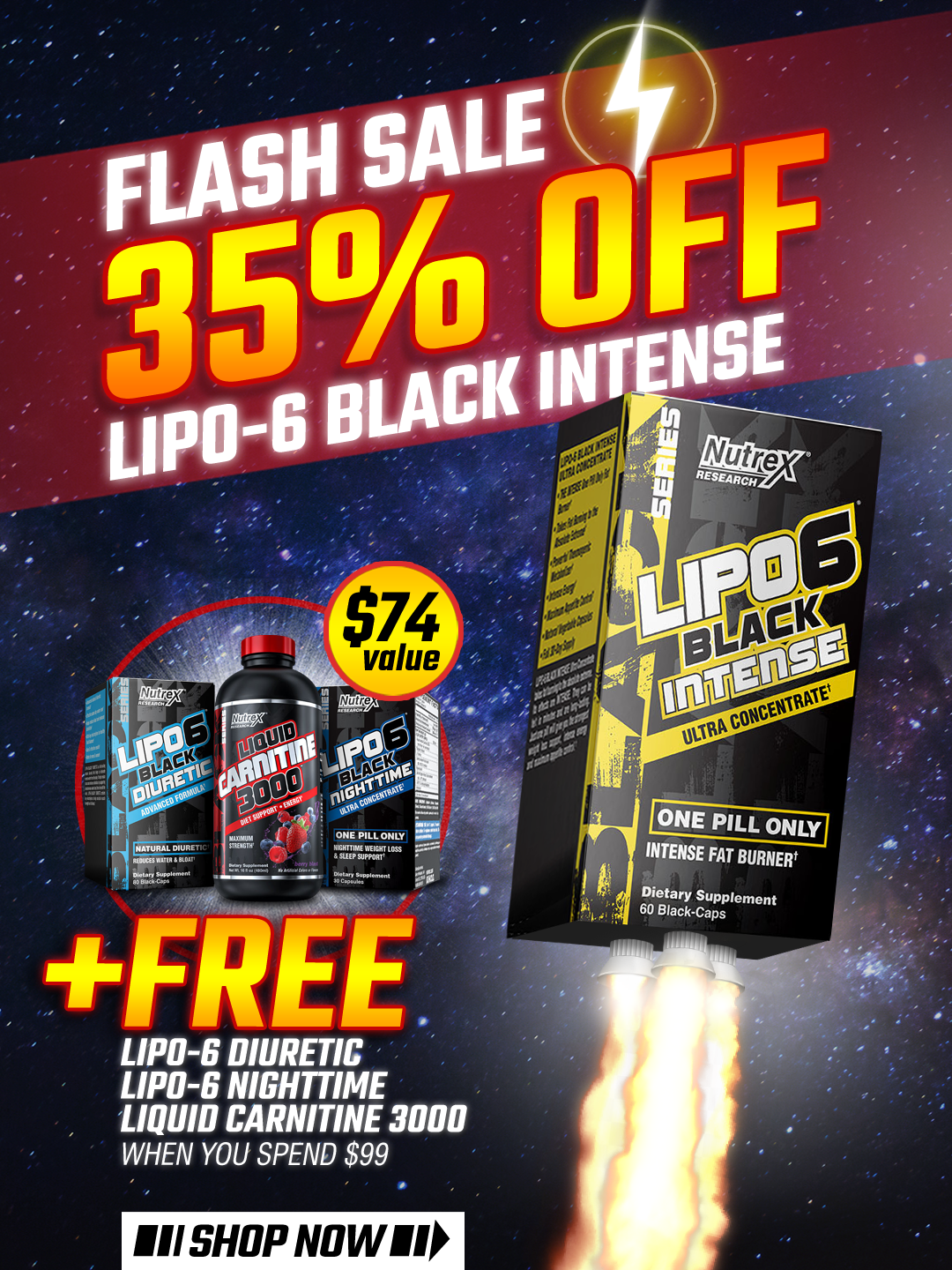 35$ Off Lipo-6 Black Intense