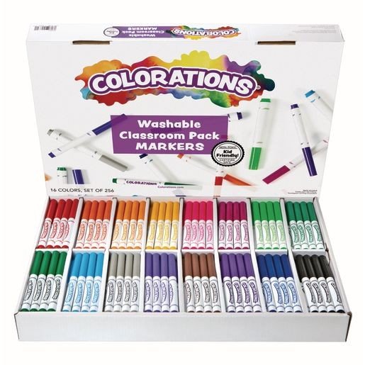 Colorations® Washable Classic Markers Classroom Pack - Set of 256