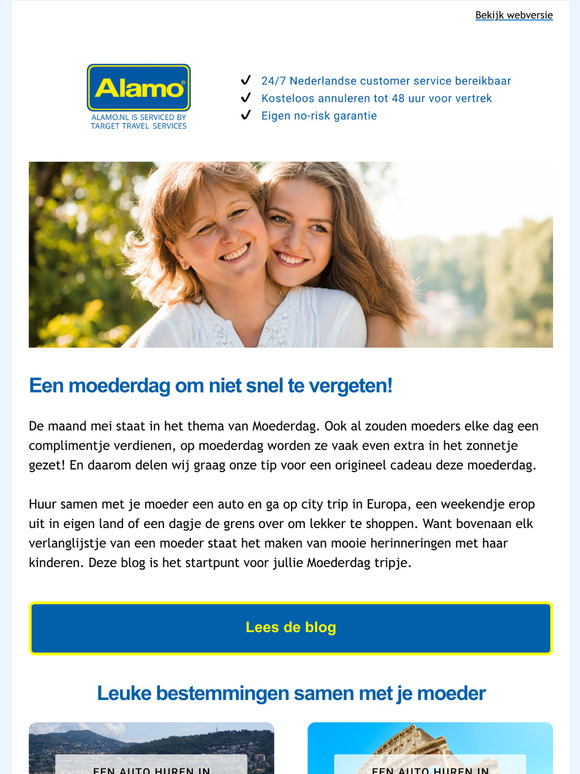 Uw maandelijkse nieuwsbrief | Alamo.nl