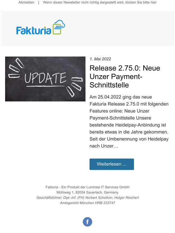 Release 2.75.0: Neue Unzer Payment-Schnittstelle