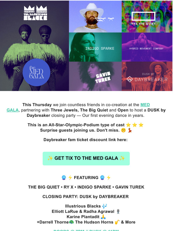 Daybreaker X Med Gala