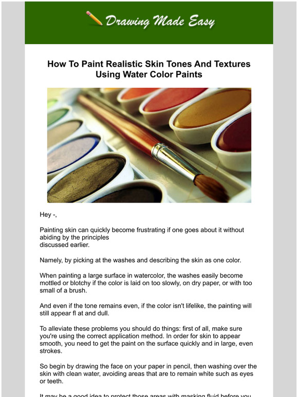 Drawing Made Easy How To Paint Realistic Skin Tones And Textures Using