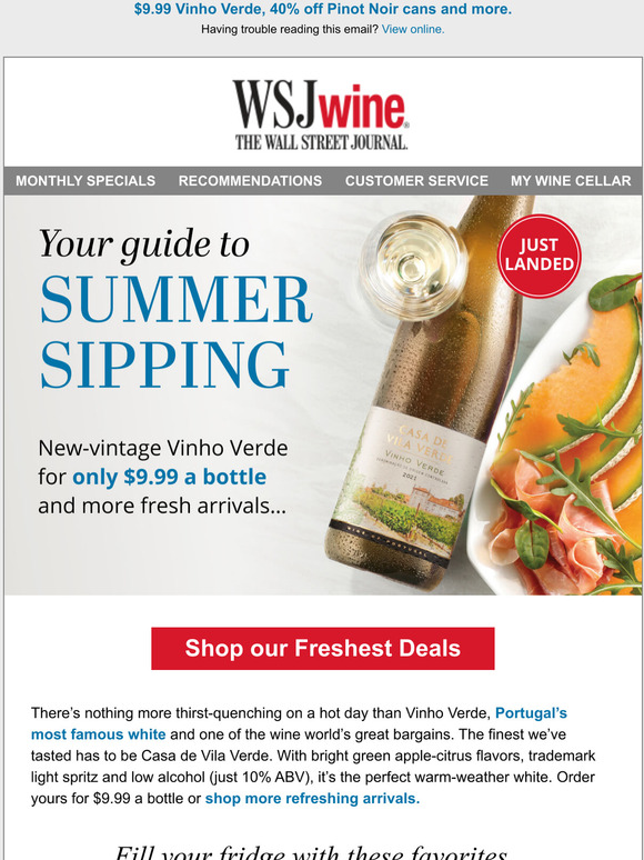 WSJ Wines Email Newsletters Shop Sales, Discounts, and Coupon Codes