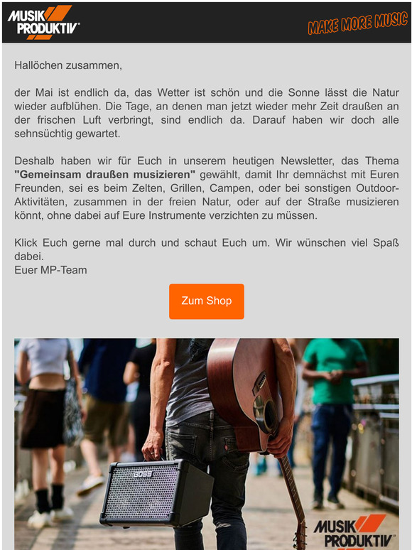 Gemeinsam drauen musizieren