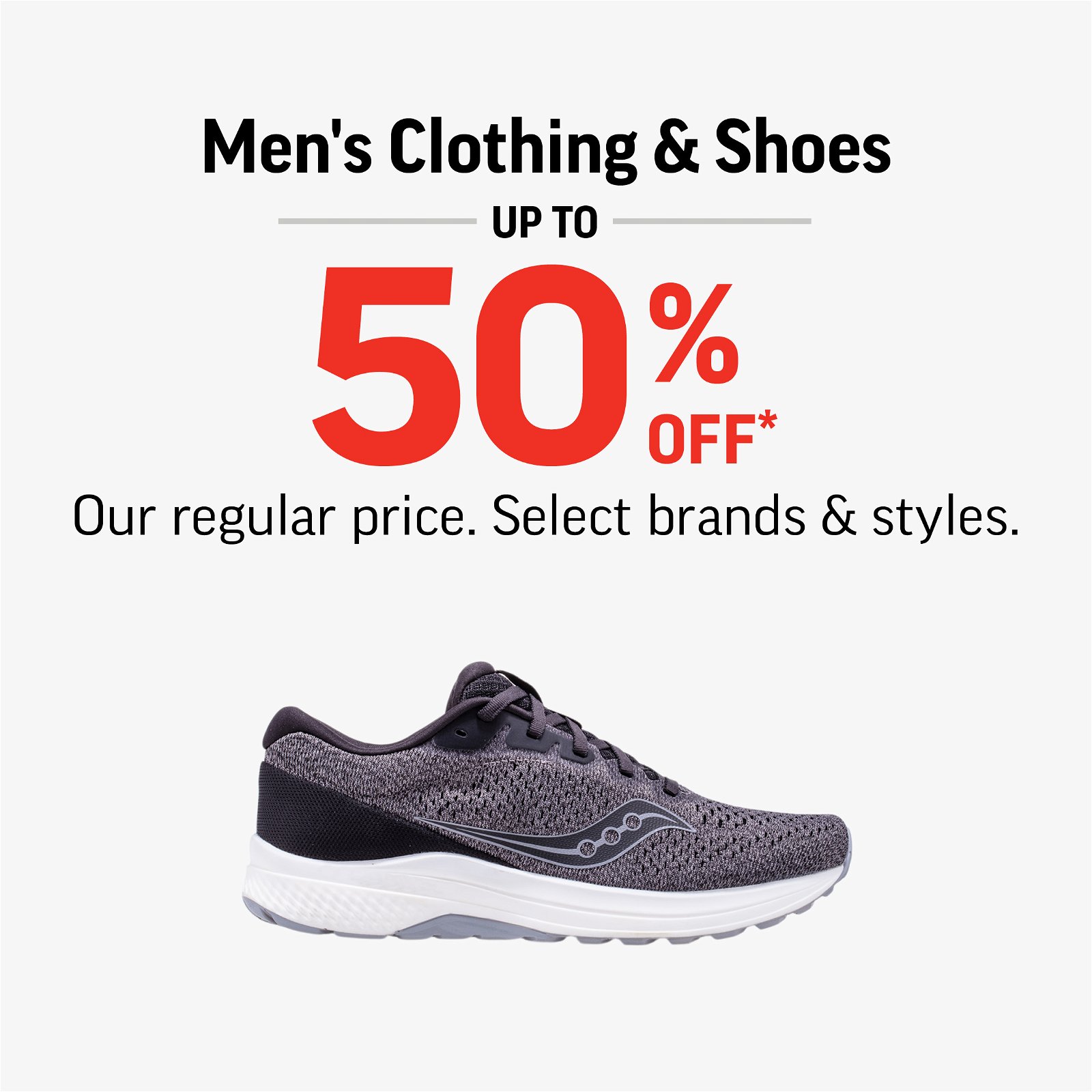 MEN'S CLOTHING & SHOES UP TO 50% OFF
