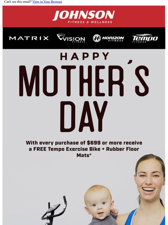 Happy Mother's Day!! Receive a FREE Tempo Bike