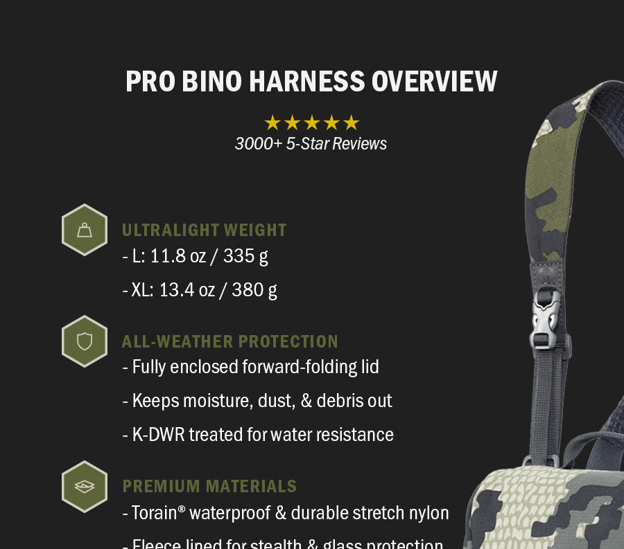 KUIU KUIU's PRO Bino Harness The Premier Optics Storing Solution Milled