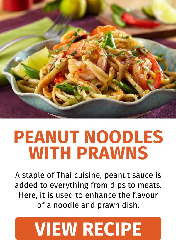 Peanut Noodles with Prawns
