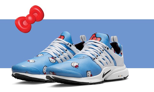 Let myth become reality as you step into a world of rainbows and sunshine with the Air Presto "Hello Kitty" - pictured is a pair of the new Air Presto Hello Kitty
