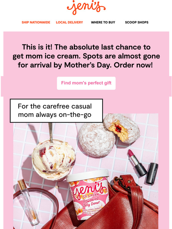 Jeni's Ice Creams Legit last chance! Order Moms gift now! Milled