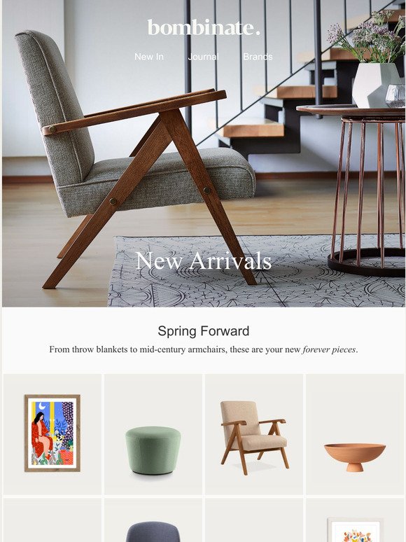 New in: mid-century armchairs and laid-back summer style