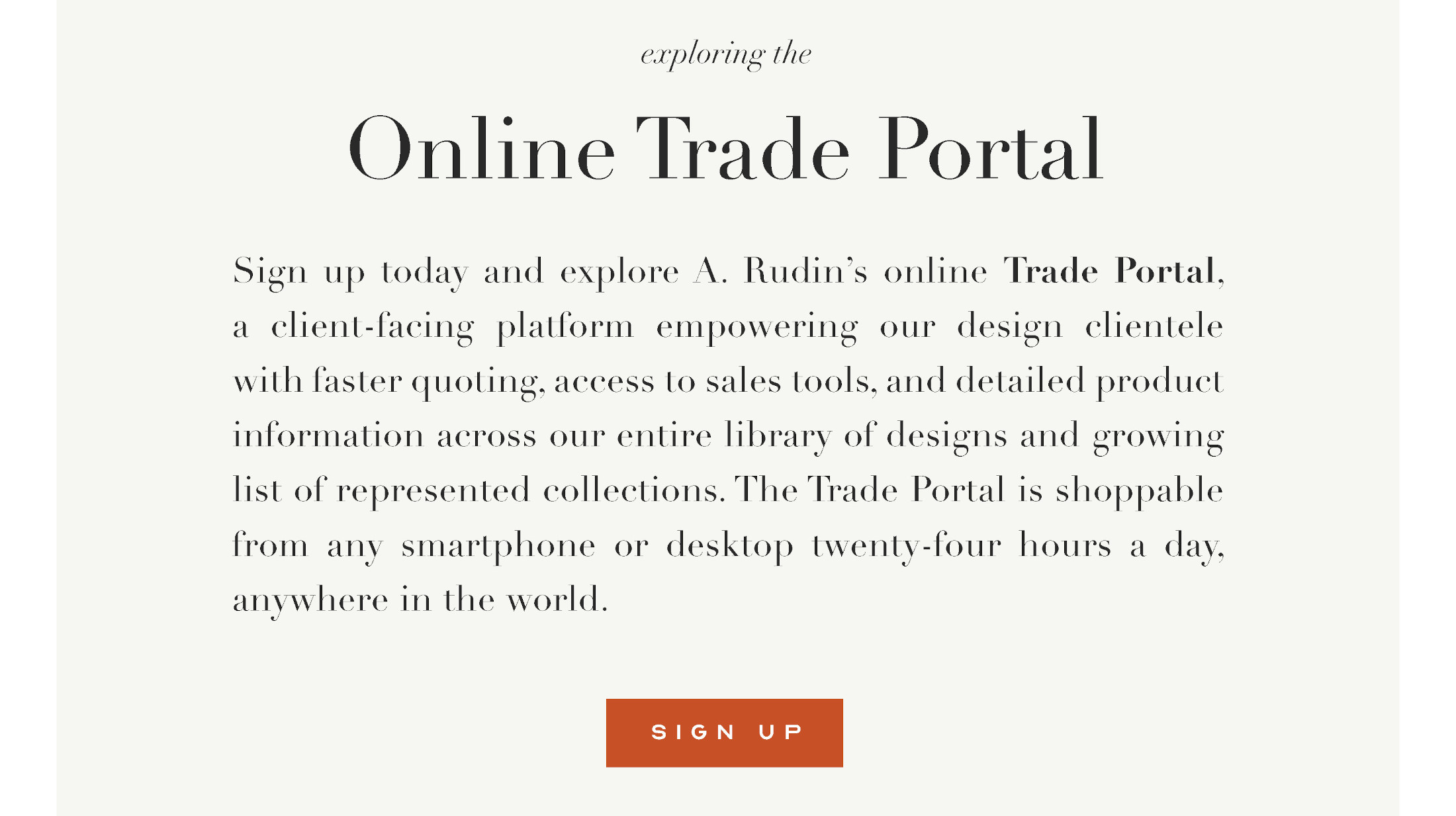 A. Rudin Online Trade Portal Link
