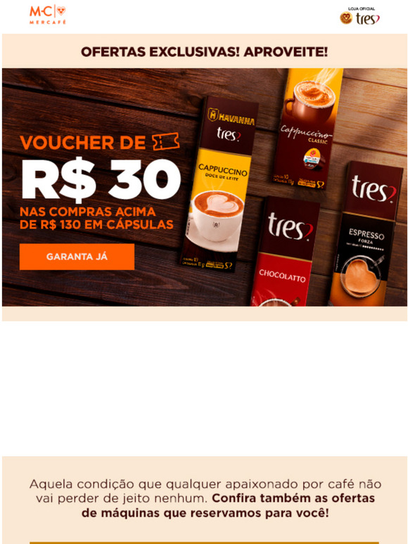 Vouchers Exclusivos para Cpsulas e Mquinas!