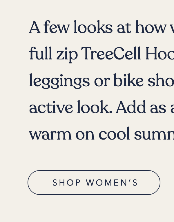 womens treecell zip hoodie