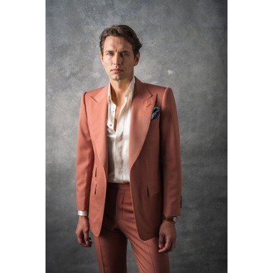 Pink Wool Single-Breasted Jacket