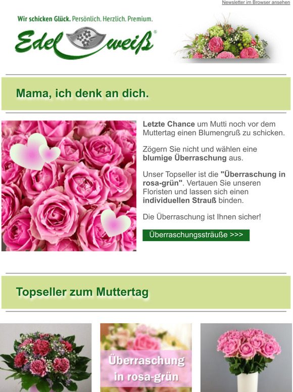 Mama, ich denk an dich.