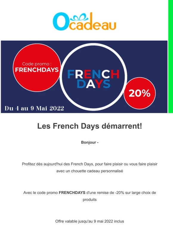 Cocorico, les French Days sont l!