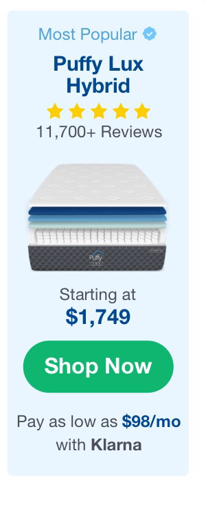 Puffy Lux Hybrid (Most Popular). Starting at $1,749. Shop Now.