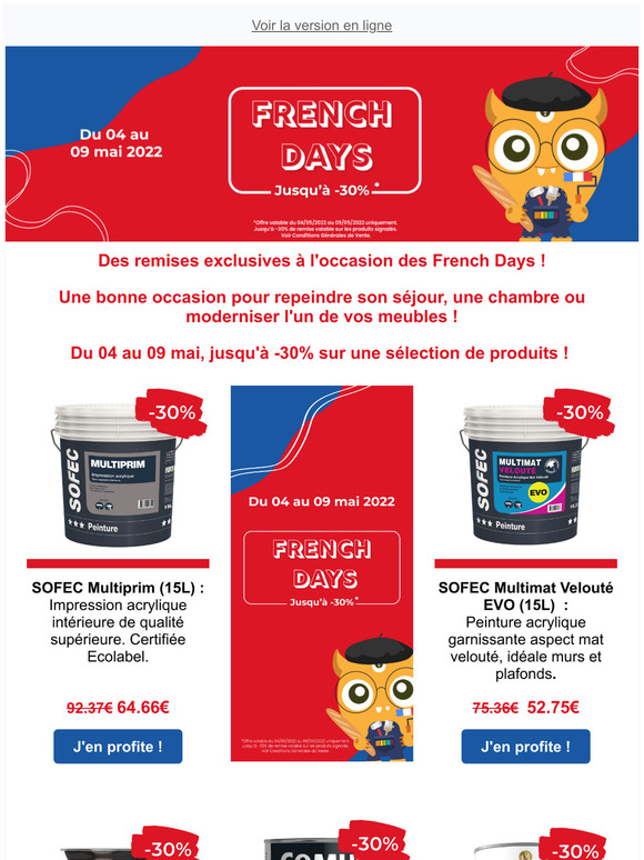 Jusqu' -30% pour les French Days !