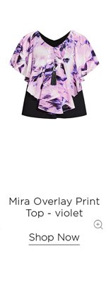 Shop the Mira Overlay Print Top