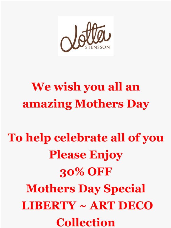 30% OFF Mothers Day Sale