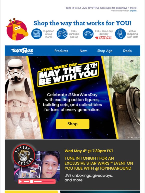 ToysRUs.ca: May the 4th be with you: Celebrate with NEW Hasbro toys ...