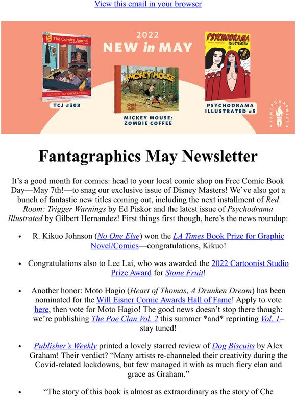 Fantagraphics May Newsletter!