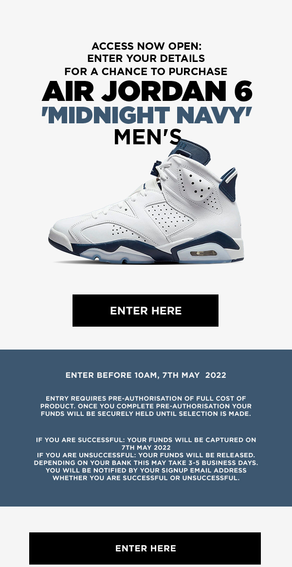 Air Jordan 6 'Midnight Navy' Access Now 
