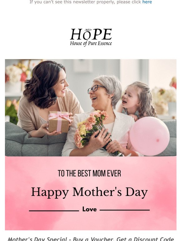 Exclusive Offer for Mother's Day: Voucher & Discount Code Inside