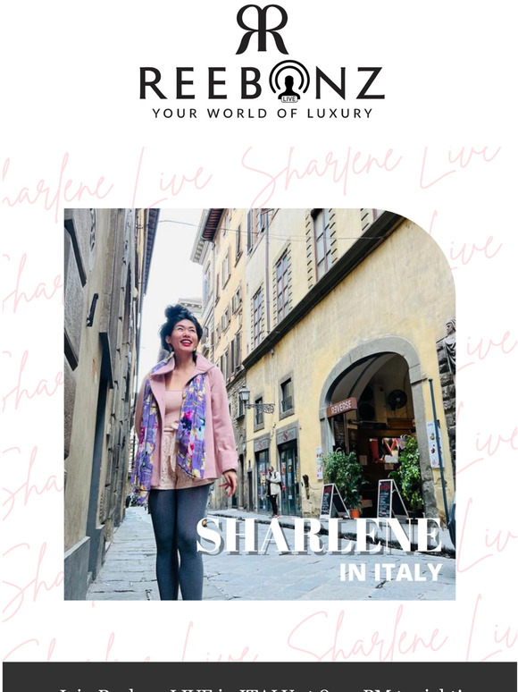 REEBONZLIVE IN ITALY @8.00PM! EVENTS: BOLDRINI, BIAGINI, SKIN & CO, VANESSA SARONI and more!