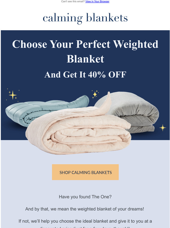 [SALE] Your weighted blanket is 40% OFF