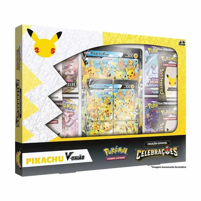 Pokémon Box Celebrações Pikachu V União - Copag