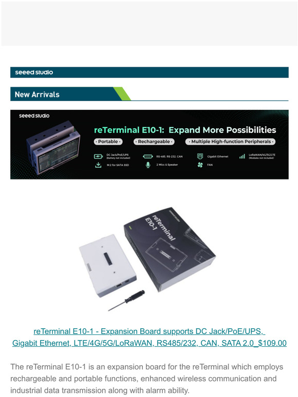 Seeed Development Limited New Reterminal Expansion Board Arrived