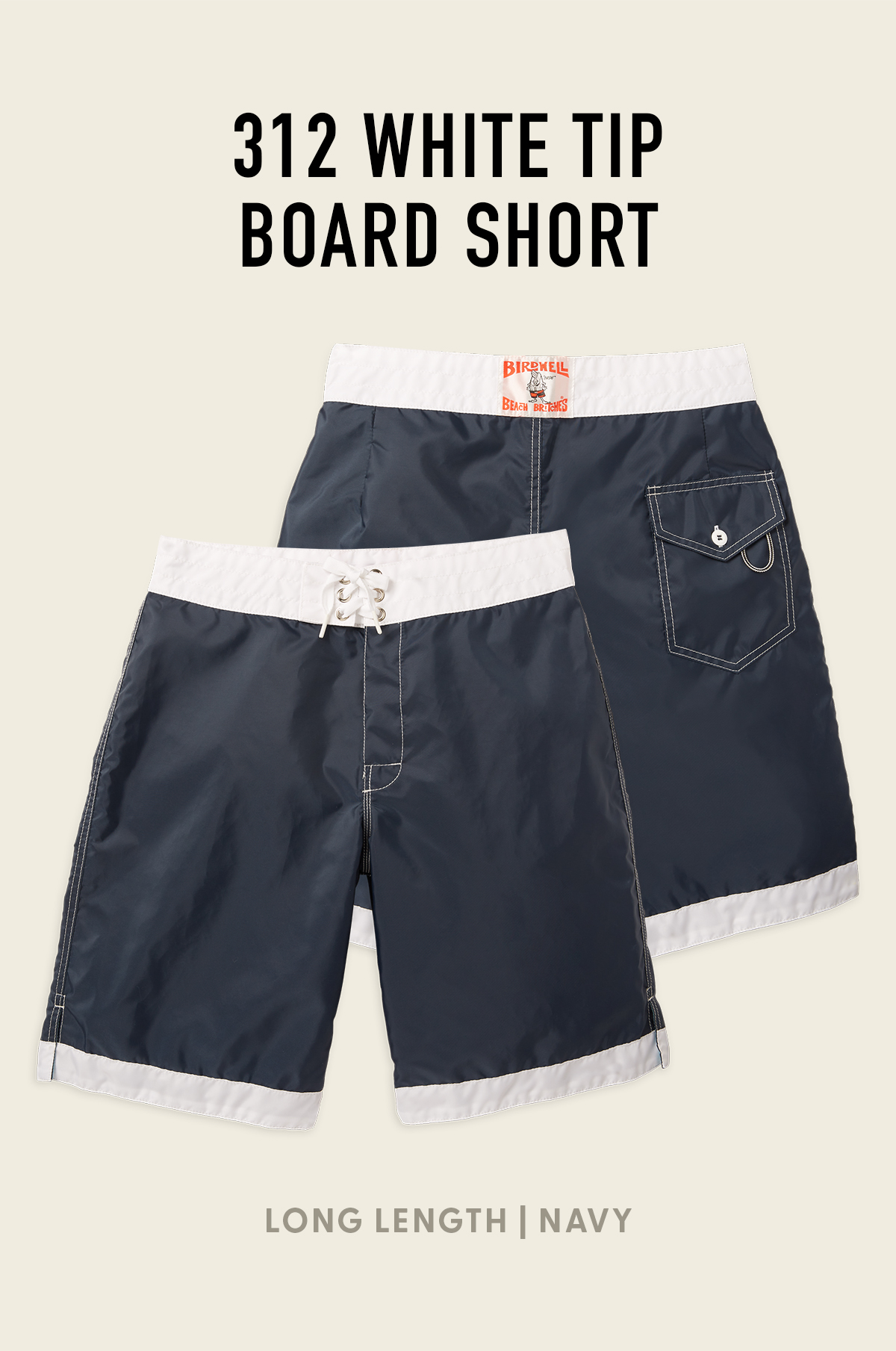 着後レビューで 送料無料 33新品BIRDWELL 311 WHITE TIP BOARD SHORTS