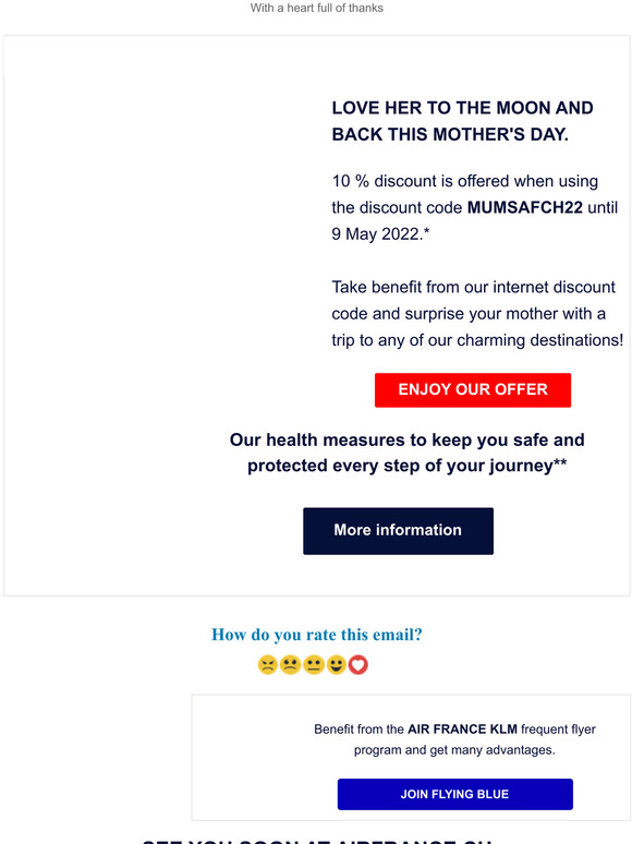 Special offer for Mother's Day! 